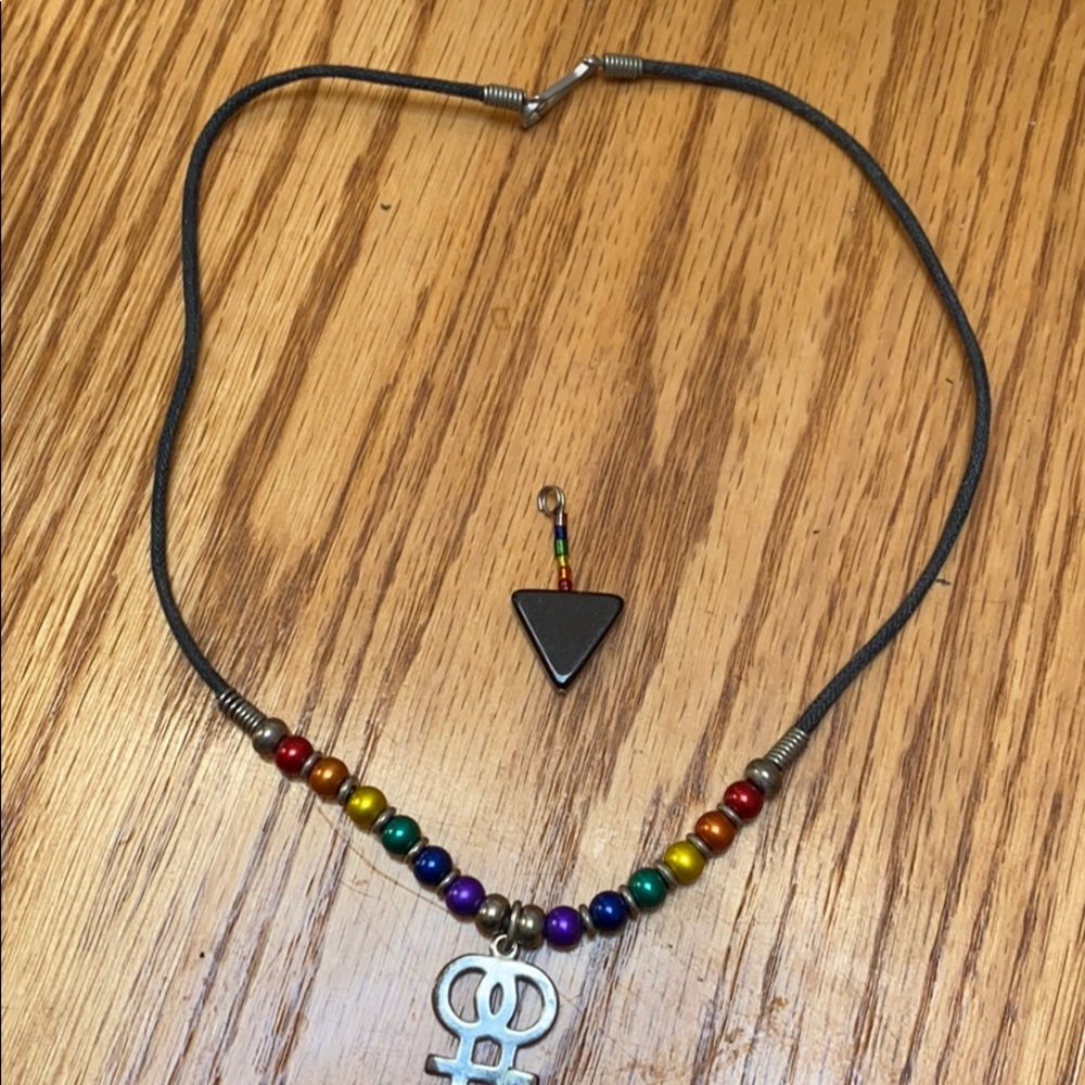 Pride LGBTQ choker and charm